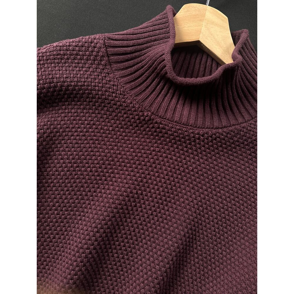 Free People Beach Hailee Knit Semi Cropped Sweater In Vintage Wine Size XS - Picture 7 of 11
